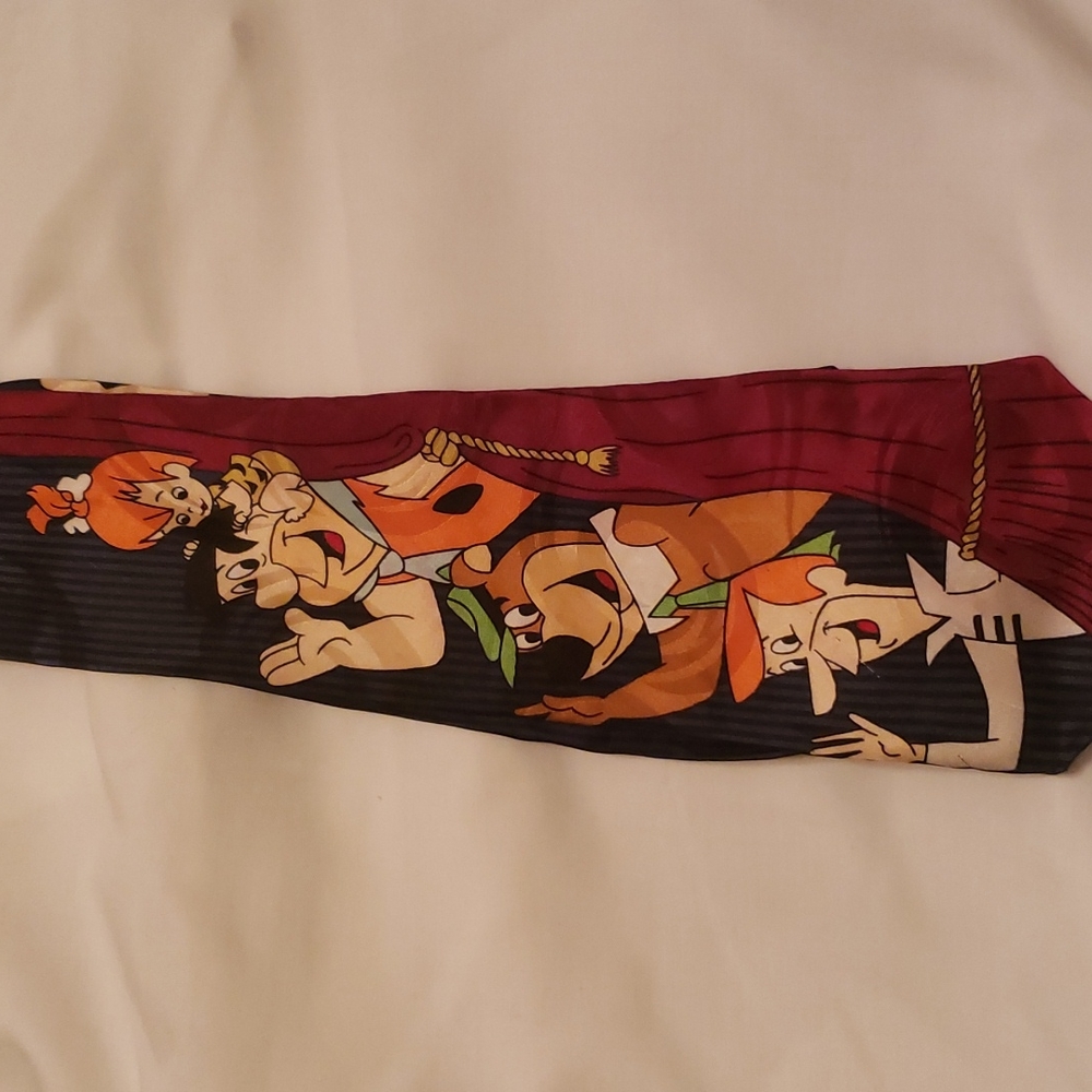 Hanna Barbera Cartoon Network Fred Flintstone Pebbles George Jetson  Tie
